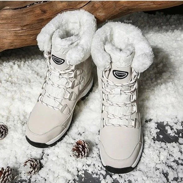 Anti-slip Fur Warm Waterproof Snow Boots