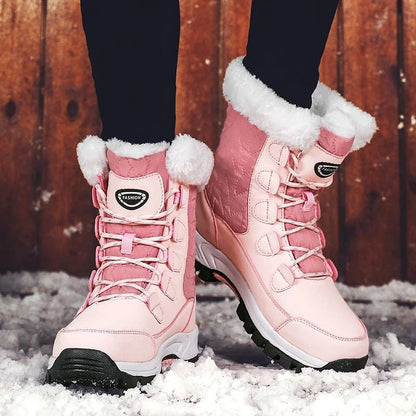 Anti-slip Fur Warm Waterproof Snow Boots