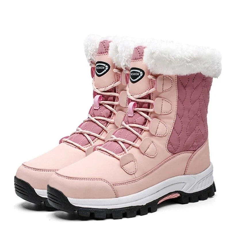 Anti-slip Fur Warm Waterproof Snow Boots